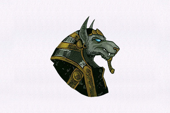 Anubis Dog Embroidery for Craft Fair Success