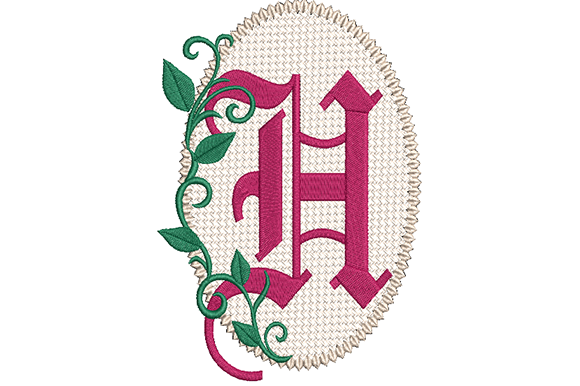 Charming Olde English Monogram Letter H