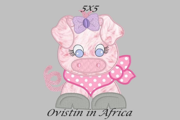 Cool Baby Piglet Small: A Charming Embroidery Design
