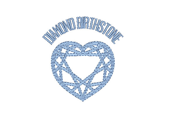 Diamond Birthstone Faceted Heart: An Embroiderer’s First Look