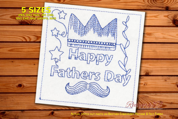 Fathers Day Crown: A Premium Embroidery Design