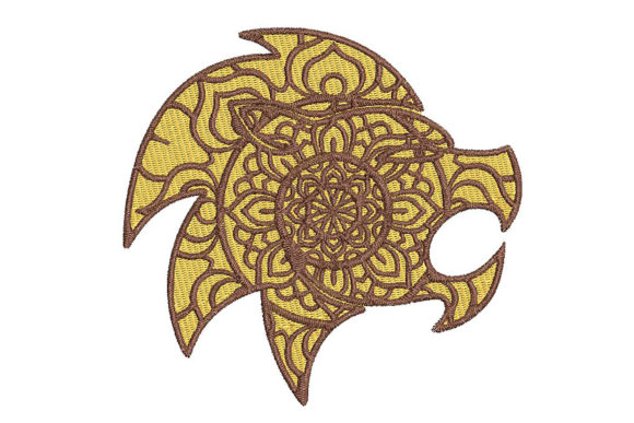 Lion Zodiac Leo Mandala Style Embroidery