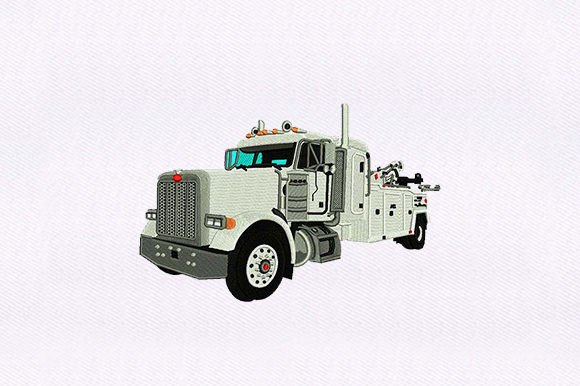 Review: Tractor Trailer Embroidery Design from Creative Fabrica